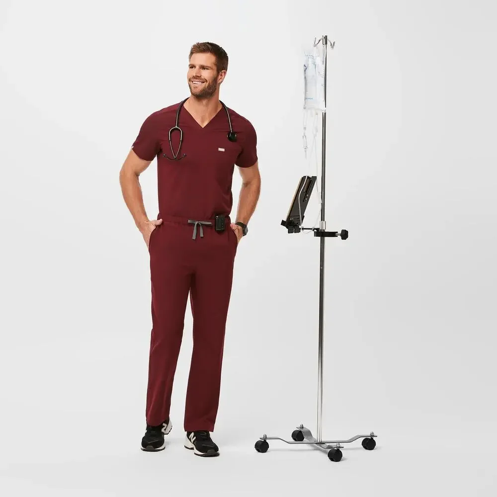 FIGS Pisco Basic Scrub Pants Burgundy Maroon Men’s XXL 2XL PO 1810 Bottoms Red
